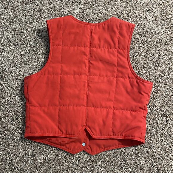 Vintage North Face Vest Womens 12 Quilted Insulated Snap Front Outdoor USA 80s - Picture 3 of 10